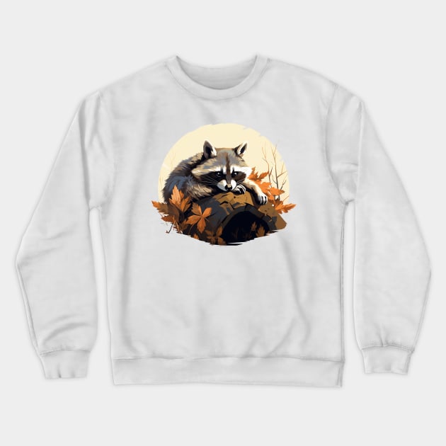 raccoon Crewneck Sweatshirt by weirdesigns